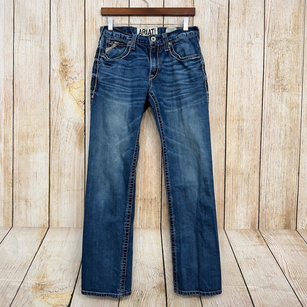 Ariat M4 Low Rise Bootcut Jeans Men 29x34 Blue Stretch Western Cowboy Rodeo